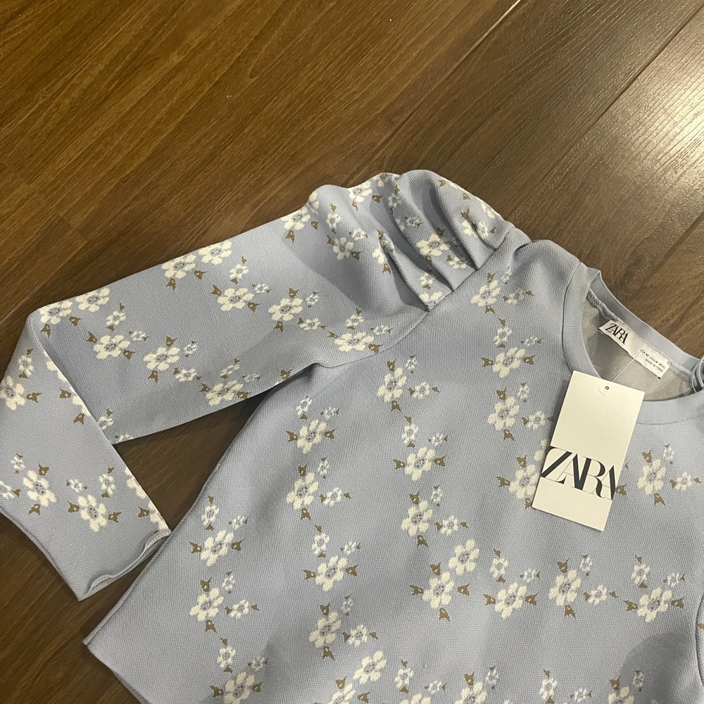 Zara floral knitted sweater - Picture 6 of 7